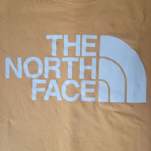 The North Face Half Dome T-Shirt L Yellow Graphic Logo Outdoor Casual Tee - Picture 6 of 8